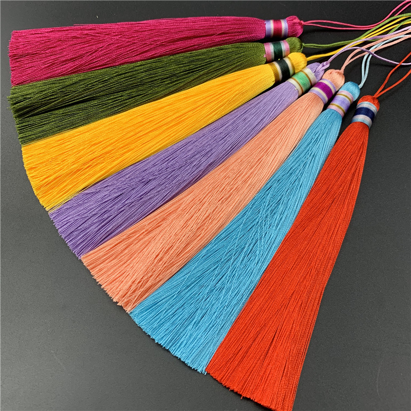 冰丝长流苏diy手工配件材料吊穗 中国风书签发簪服饰流苏穗子16cm