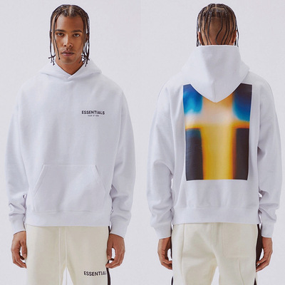 fog复线essentials 加州限定三色相片印花毛圈连帽卫衣男女情侣款