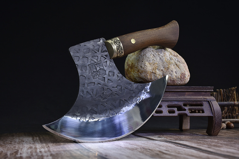 砍骨刀斧专用斩骨头刀纯手工锻打砍大骨头斧头鬼手作2斤重斧