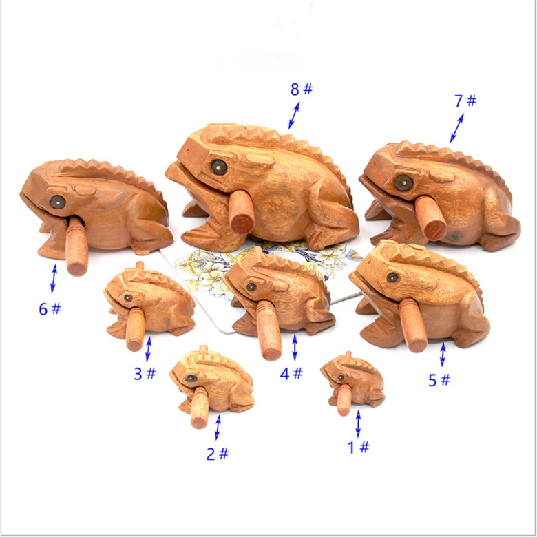 wood frog singing wood frog wooden animal model scenic spot hot selling tourist souvenirs