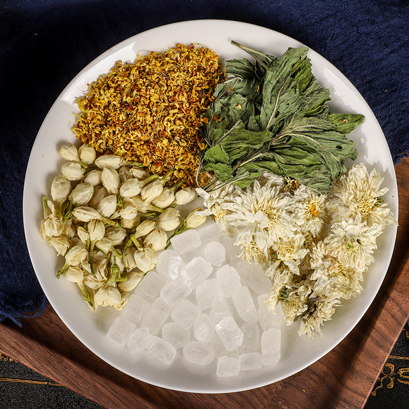 茉莉桂花茶 清新茶薄荷三清茶茉莉菊花代用组合茶o em贴 牌加 工