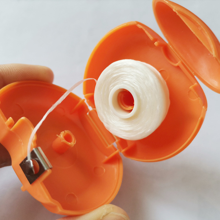 50米微蜡扁线牙线圈剔牙缝家庭经济8个装口腔护理清洁牙齿批发