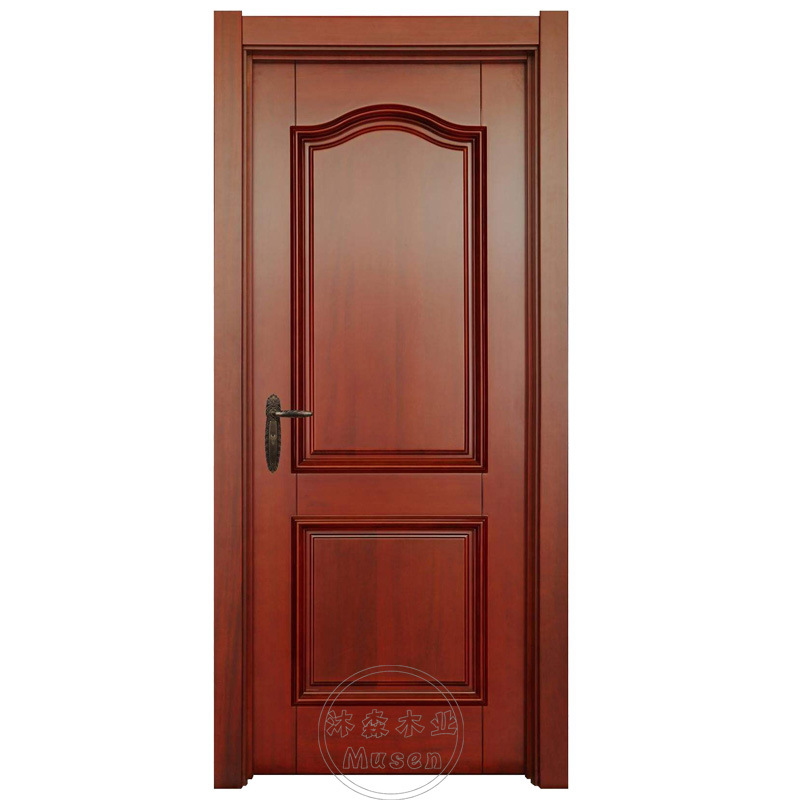 佛山厂家加工定制房门定制实木橡木房门实木门防盗泰柚色进户门