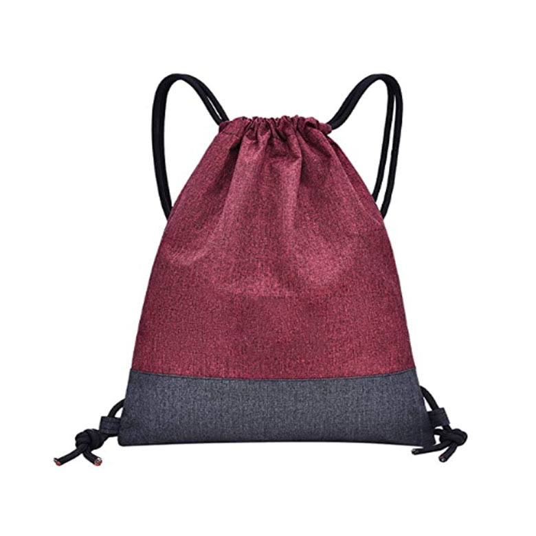 新款帆布抽绳收纳袋 束口斜跨收纳女包 便携沙滩收纳袋 工厂定制