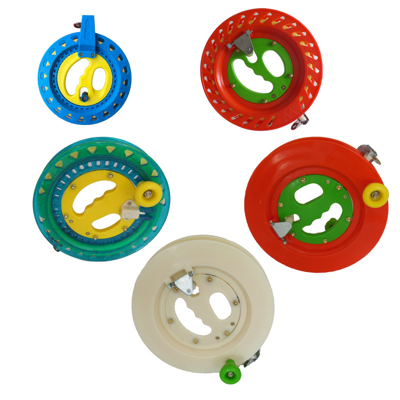 潍坊新款风筝轮风筝放飞工具器材轴承高档握轮彩轮摇把缠线轮批发