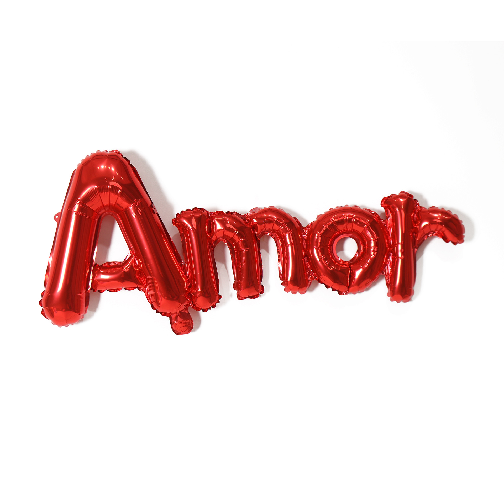 连体西语字母amor铝膜气球 独立纸卡包装金色玫瑰金派对装饰球