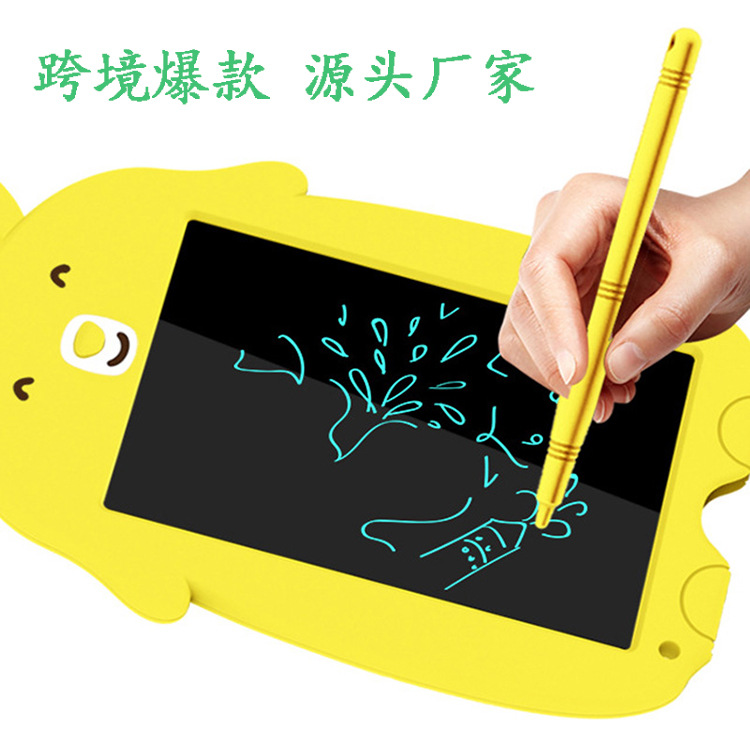 Cross-Border Supply 8.5-Inch Cartoon Children's Drawing Board LCD Writing Painting Toy Electron Plate Shenzhen LCD Handwriting Board