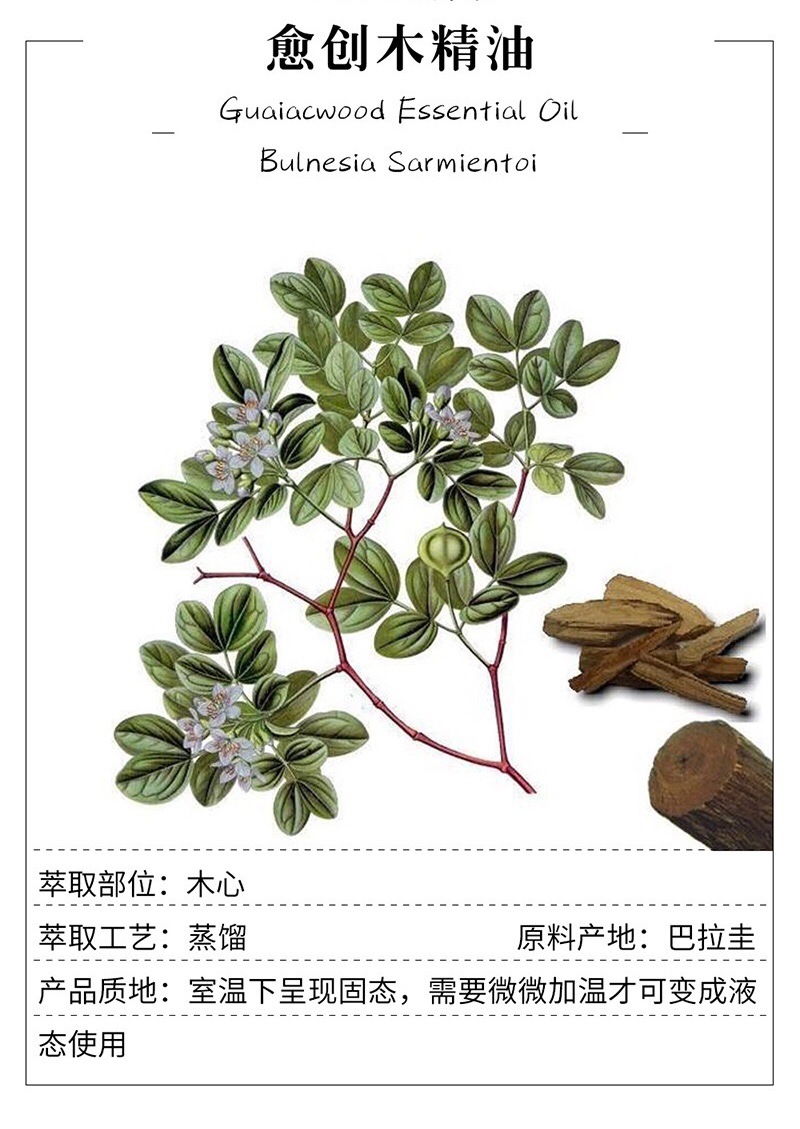 香料愈创木油愈疮木油gaiacwoodoil20ml8016237进口货源