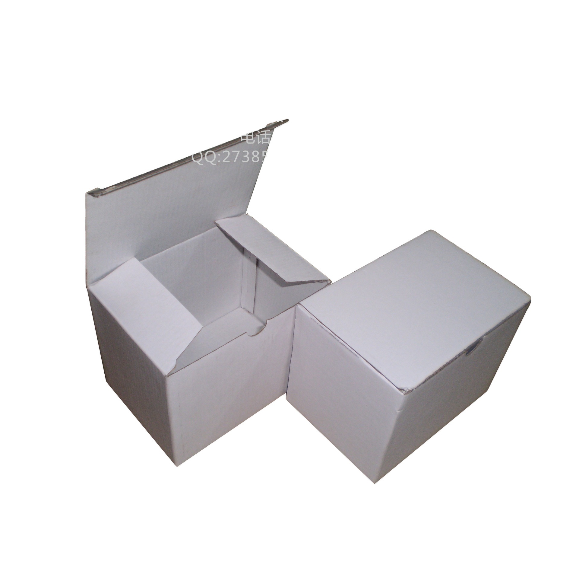 供应翻盖包装白色小白盒现货单瓦楞纸白盒白卡纸正方形扣底白盒