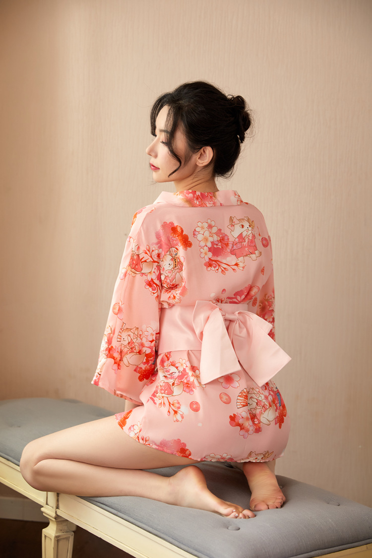 情趣内衣女士性感日系印花和服游戏制服诱惑浴袍套装批发一件代发