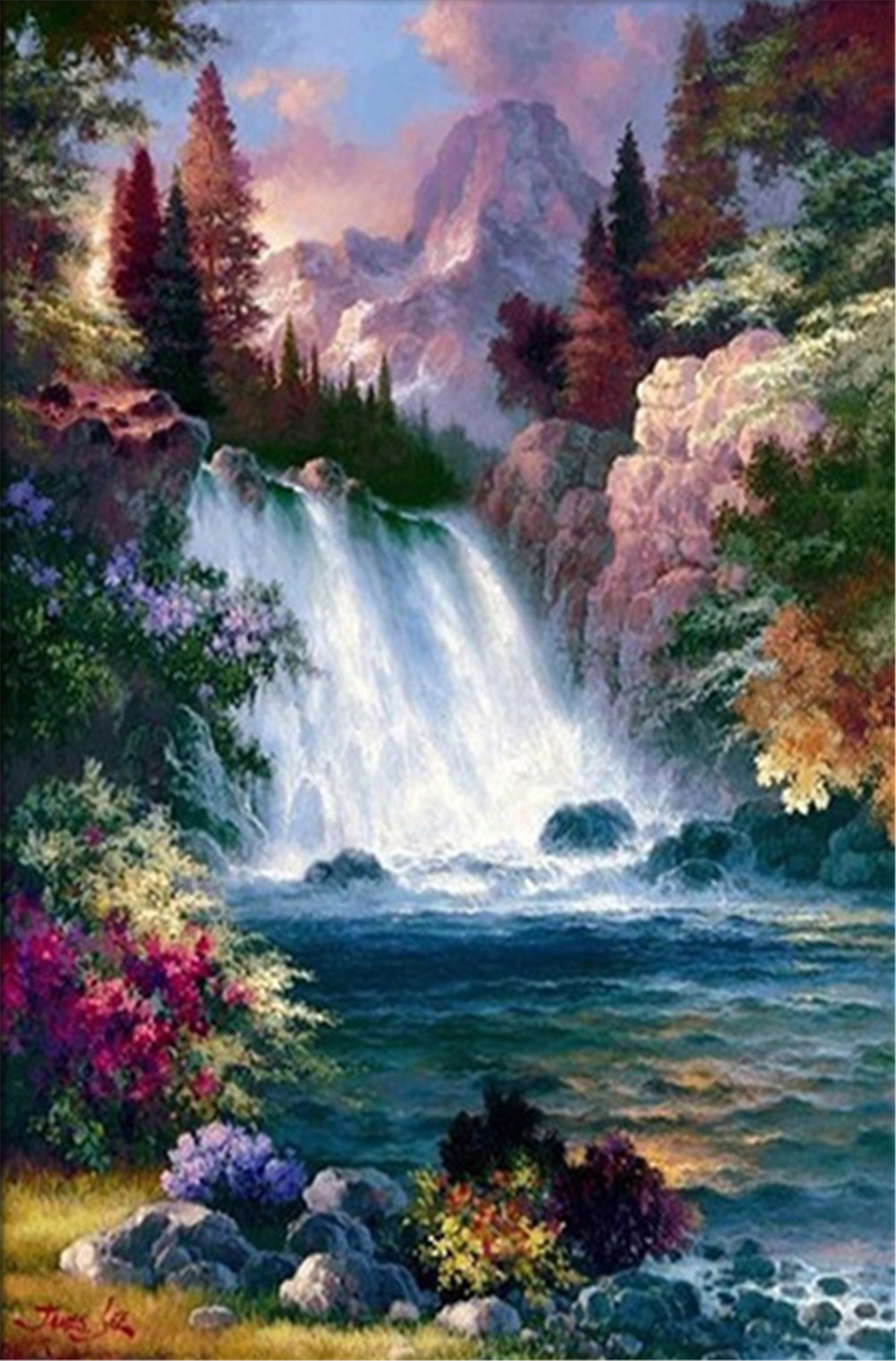 卡通山水风景画
