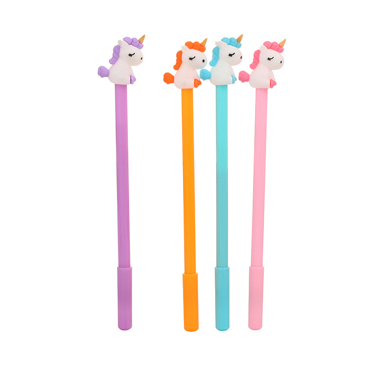 Cute Unicorn Gel Pen Creative Learning Stationery Office Supplies Signature Pen Cartoon Student Ball Pen Wholesale