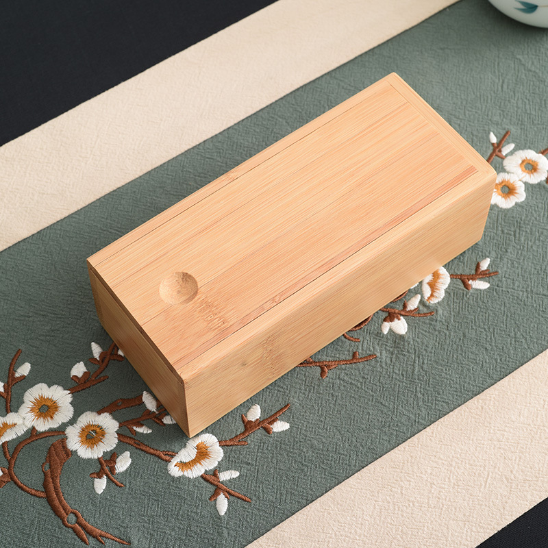 Storage Box Stationery Bamboo and Wood Pull-out Multi-Functional Cosmetics Jewellery Box Sundries Certificate Storage Box