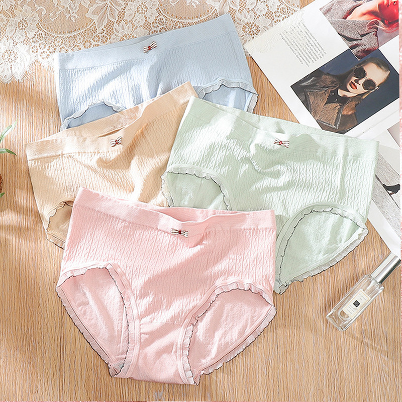 中老年奶奶妈妈妈加肥加大码内裤中老年深裆高腰花布纯棉布平角裤