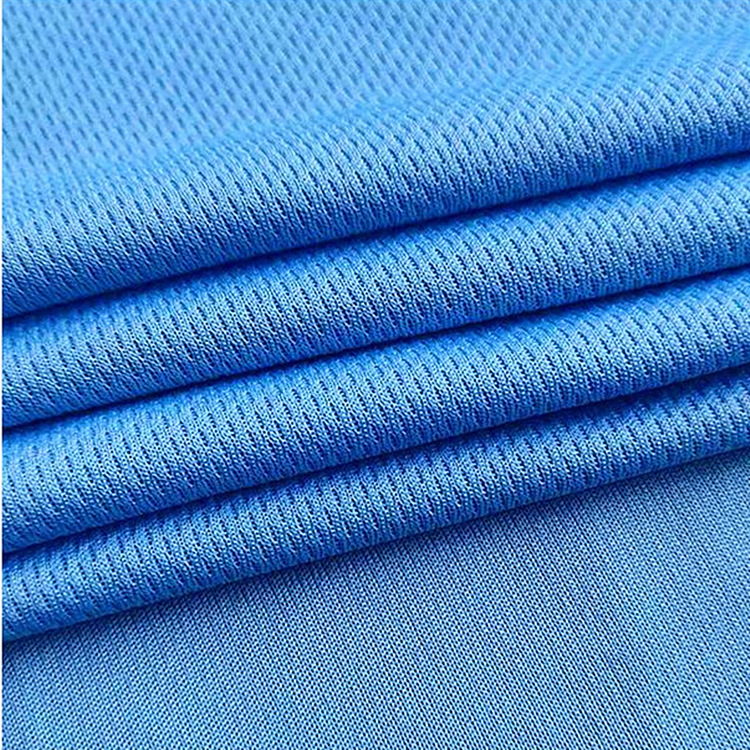 鸟眼布运动t恤面料全涤纬编速干吸湿排汗双面针眼布鸟眼布网眼布