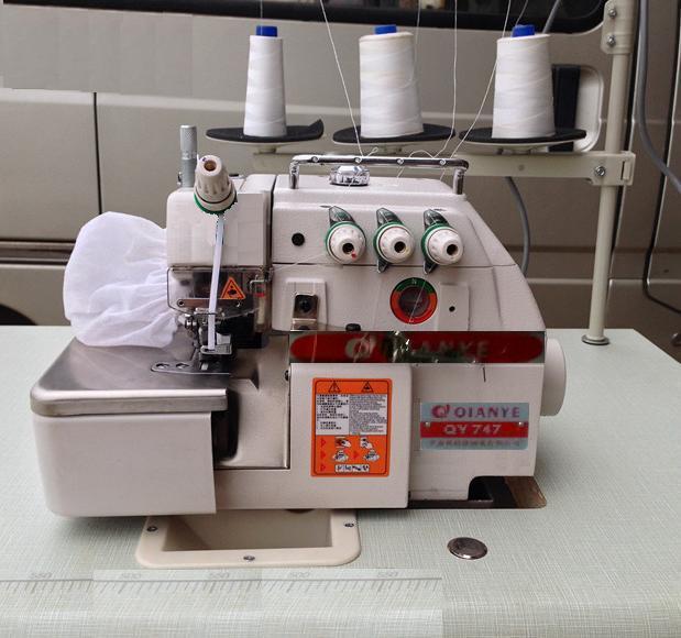 浴帽拷边机三线包缝机银剑款747锁边机工业缝纫机厂家直销