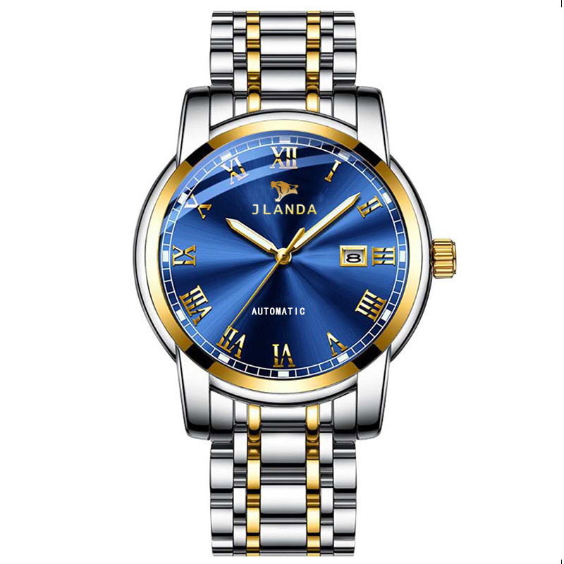 Jinlangda Brand Men's Watch Automatic Mechanical Watch Tik Tok Live Stream Men's Watch Belt Steel Belt Waterproof Watch