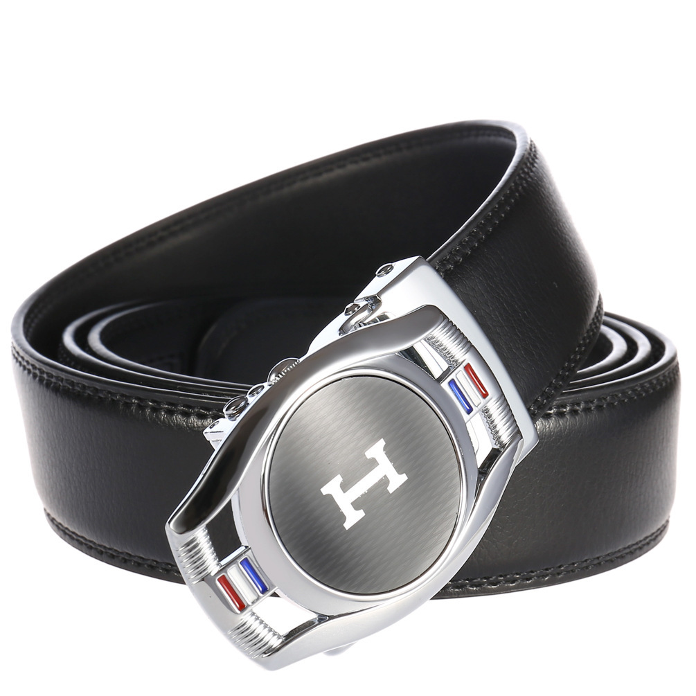 厂家批发皮带男士二层牛皮 自动扣皮带男式皮腰带ly36-21956-1
