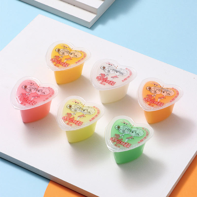 富牛新品爱心果冻多种口味果汁布丁果冻儿童零食厂家批发休闲小吃