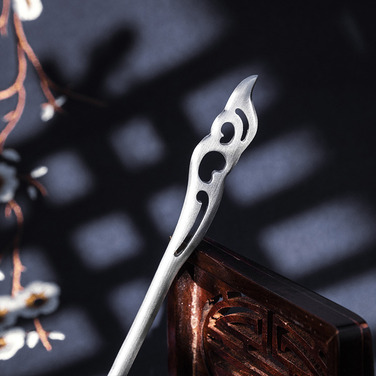 古风银饰 云南大师手工制作 s999足银 三生三世 婉月发簪 发饰