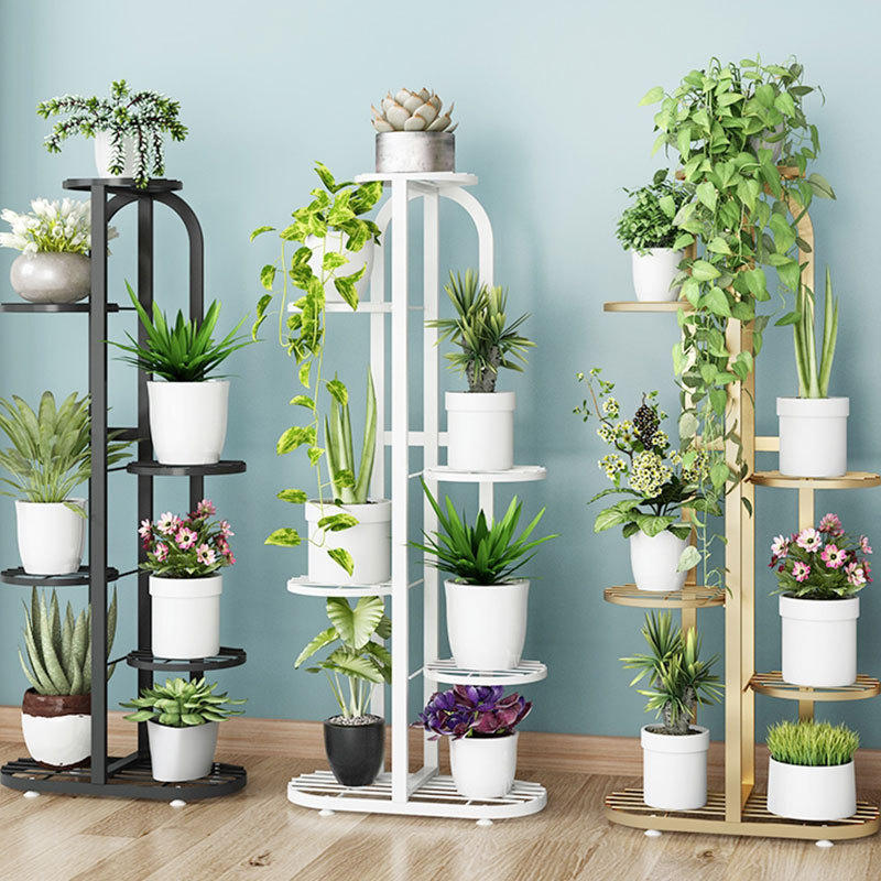 欧式铁艺花架客厅室内阳台落地置物架创意造型铁艺绿萝花架置物架