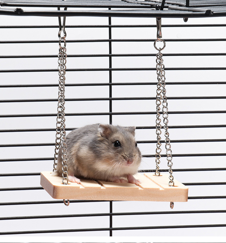zoog 小宠仓鼠宝宝木质玩具 秋千磨牙吊链秋千可悬挂 木质秋千