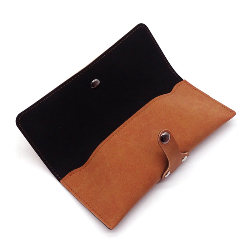 韩版新款皮革眼镜盒 便携式按扣太阳镜收纳盒 创意学生礼品眼镜袋