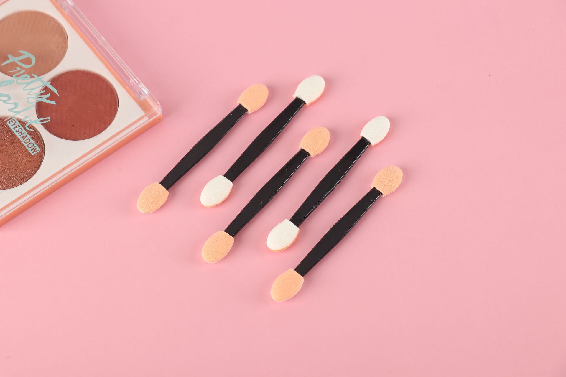 双头眼影刷眼影清洁器涂抹器海绵头眼影刷化妆刷