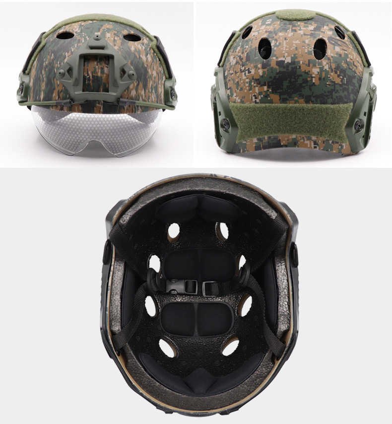 jjw现货供应迷彩战术头盔 丛林隐藏头盔cs野战影视道具骑行装备