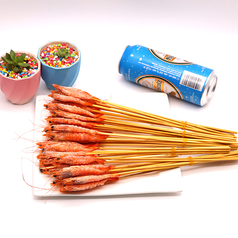 手把虾串小虾串烧烤小鲜肉油炸小肉串半成品1000串街边小吃手把串