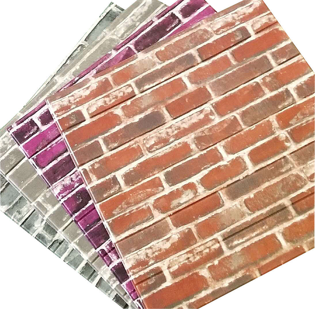 3D Waterproof Moisture-Proof Self-Adhesive Wall Sticker Vintage Brick Pattern Foam Living Room Bedroom Background Wall Decorative Wall Wallpaper Sticker