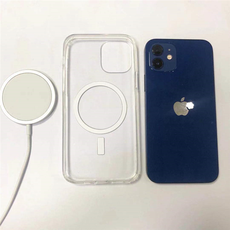 适用苹果iphone12磁吸手机壳无线充电12promax四角防摔磁吸硅胶套