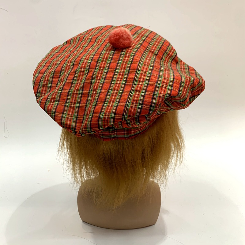 苏格兰民族帽子红绿格子民族爱尔兰舞蹈帽子外贸出口大英帝国帽子