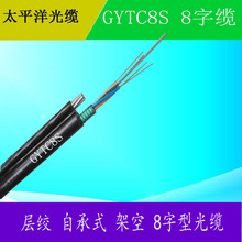供应太平洋光缆 8字缆GYTC8S  48芯单模 自承式架空光缆 光缆厂家