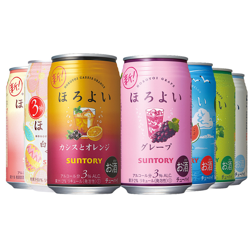 日本horoyoi和乐怡微醺鸡尾酒西瓜味白葡萄味350ml*24