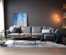 布艺沙发北欧现代简约客厅三人灰色沙发组合后意式极简转角沙发