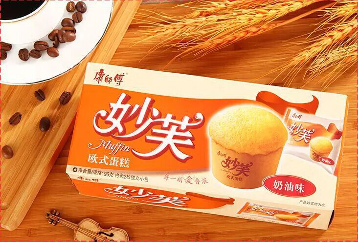 康师傅妙芙欧式蛋糕奶油味整箱蛋糕糕点点心