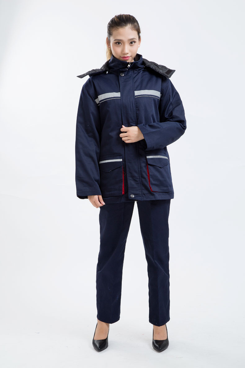 反光条工作服棉袄长袖秋冬工装制服汽修劳保服加厚车间厂服装修服