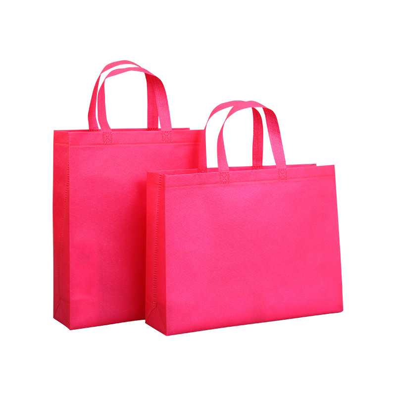 Handbag Customized Customized Eco-friendly Shopping Clothing Ad Bag Customized Logo Spot Film Hot Pressing Non-Woven Bag