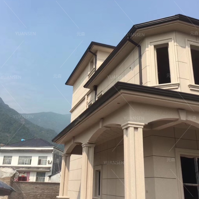 热销昌邑元森铝合金成品天沟 彩铝挑檐天沟 金属滴水檐配件厂家