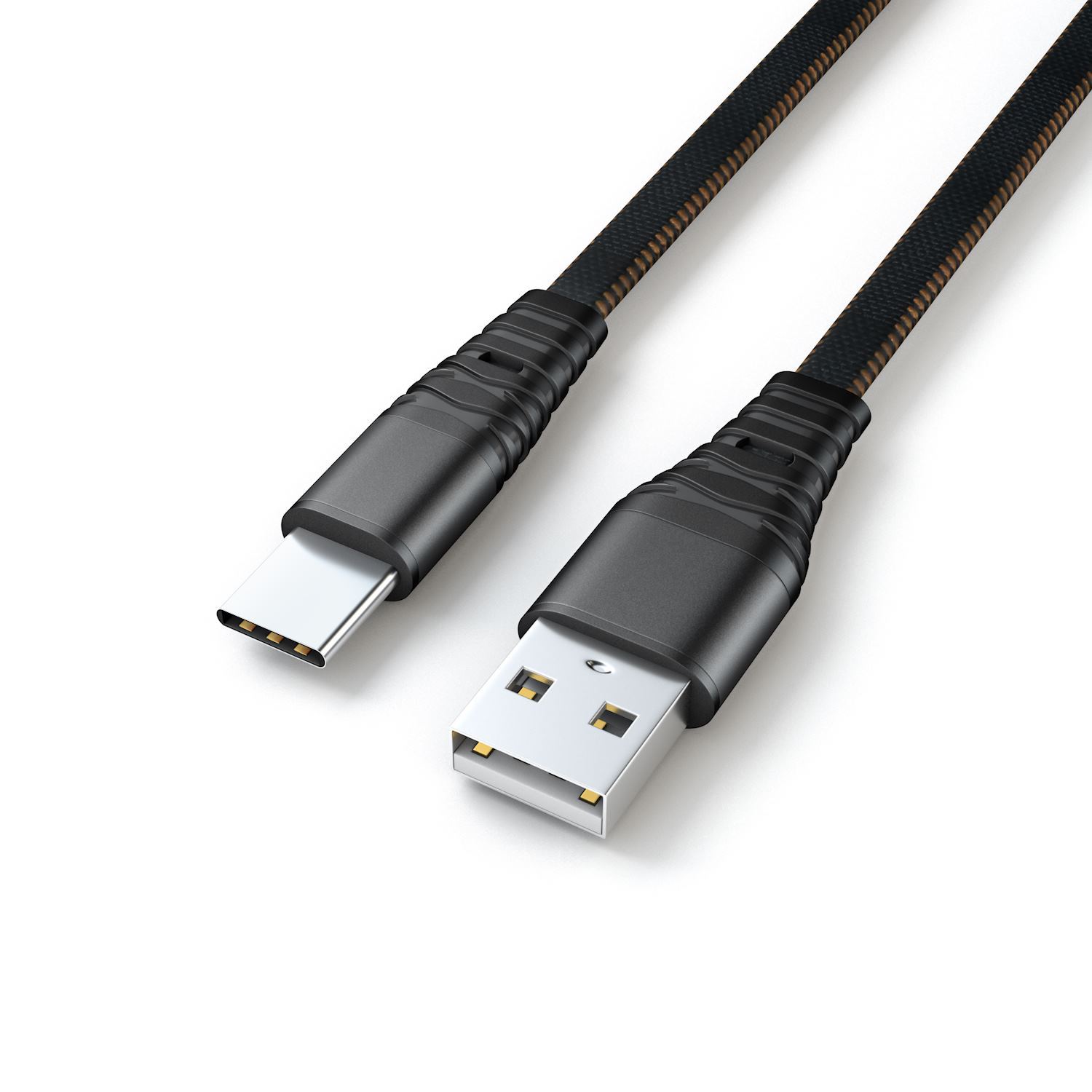 数据线布艺编织1米扁平充电线 适用于苹果安卓type-c快充usb线