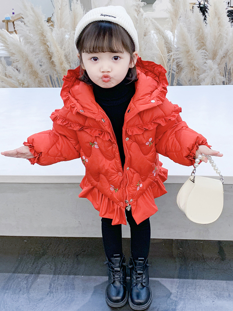 女中小童冬款棉衣20批发小女孩羽绒手塞棉连帽棉袄女宝宝棉服外套