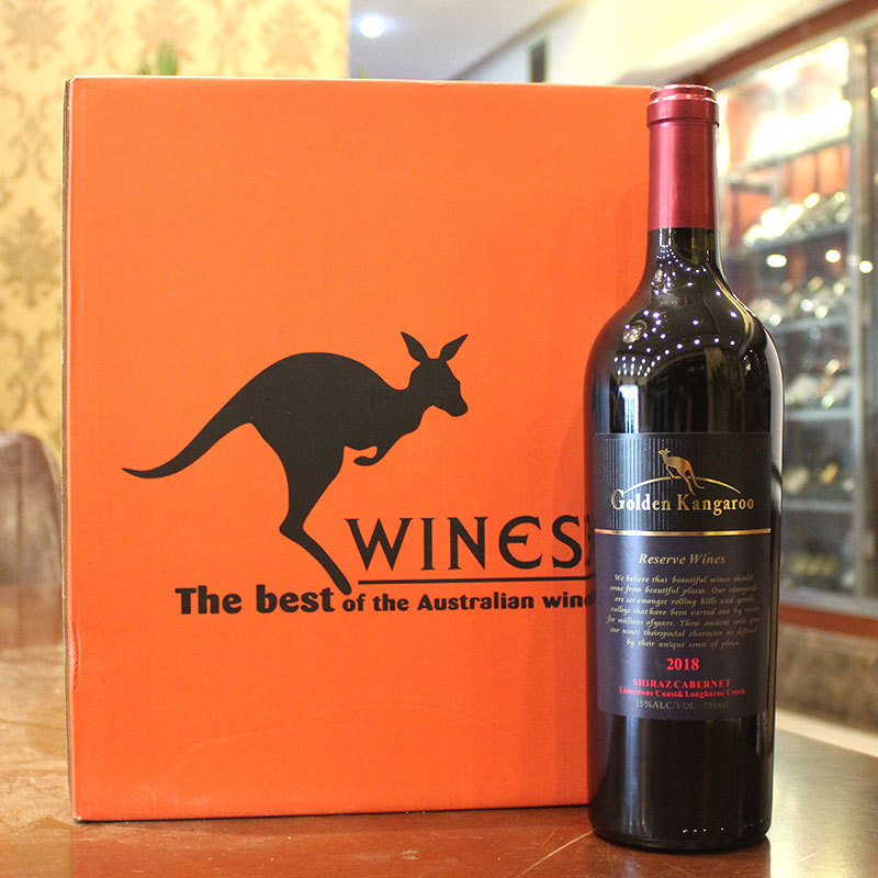 袋鼠干红葡萄酒 西拉15度红酒批发招商代理oem澳洲原瓶进口设拉子