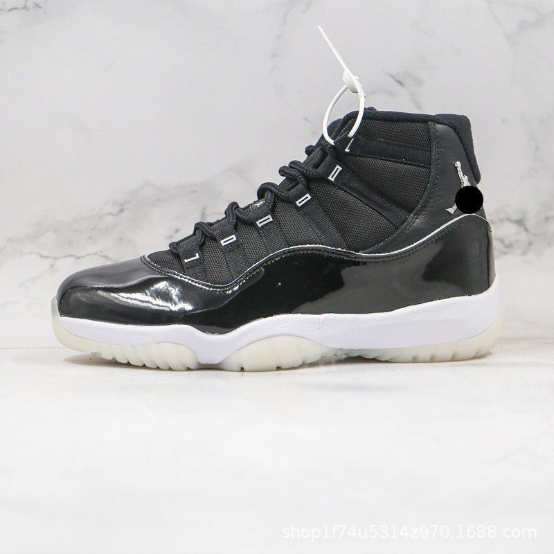 莆田鞋2020新款男女休闲运动高中低帮aj11篮球大魔王灰真漆皮真爆