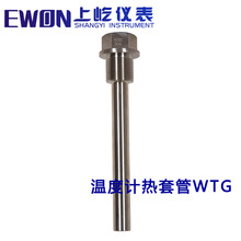 双金属温度计套管WTG内外丝6分热电偶热电阻配套用不锈钢保护套管