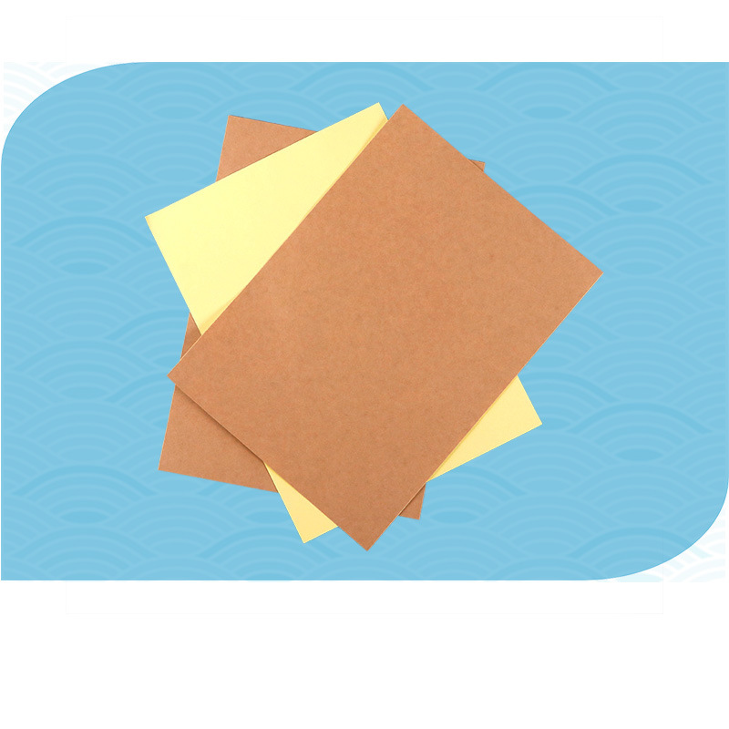 厂家供应纸箱箱唛牛皮纸 a4牛皮纸不干胶标签 空白打印产品贴纸