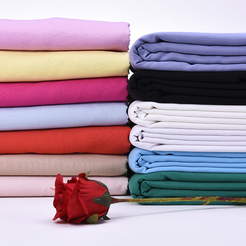 人造棉布料纯全棉纯色棉绸宝宝布练功绵绸布夏季t恤裙子睡衣布头