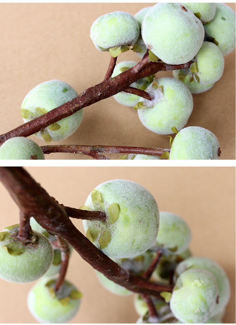 美式自然简约仿真植绒无花果浆泡沫果实新中式家居假花装饰布置