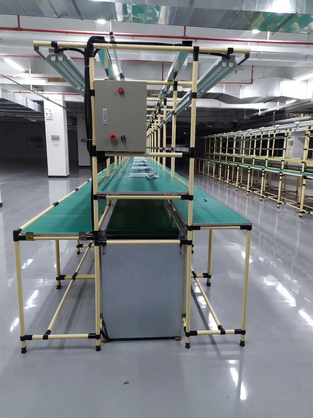 工厂流水线 精益管配皮带流水线 精益管工作台 牛眼工作台