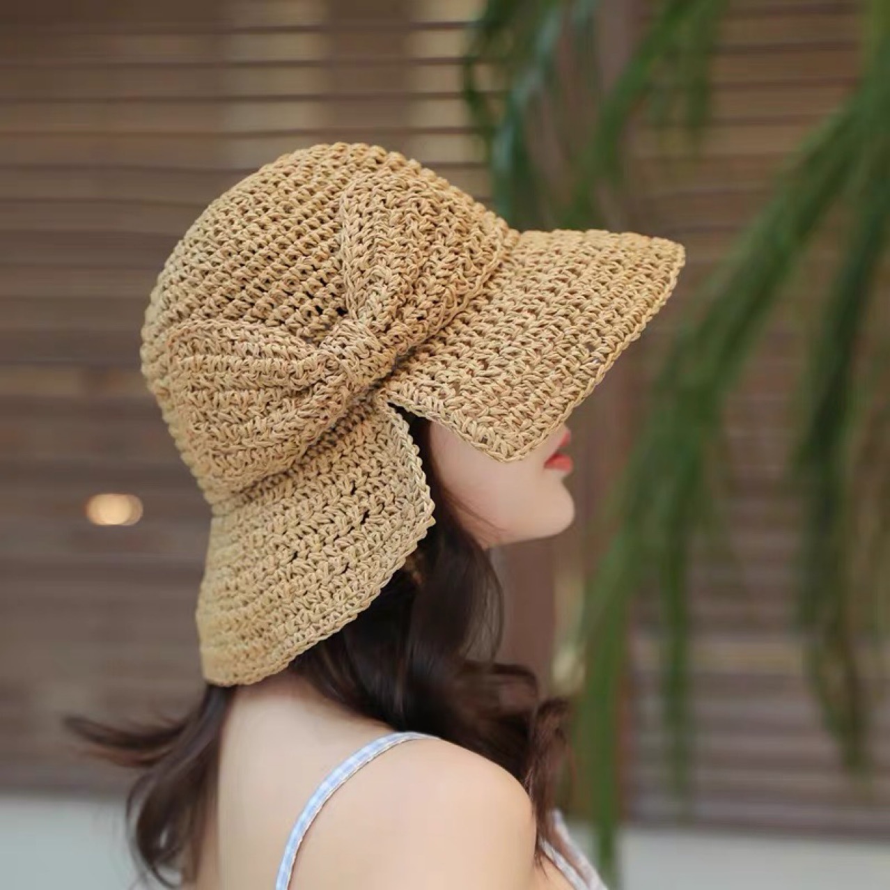 夏防晒帽子遮脸太阳帽遮阳海边沙滩大帽潮檐遮阳帽女士大沿帽草帽